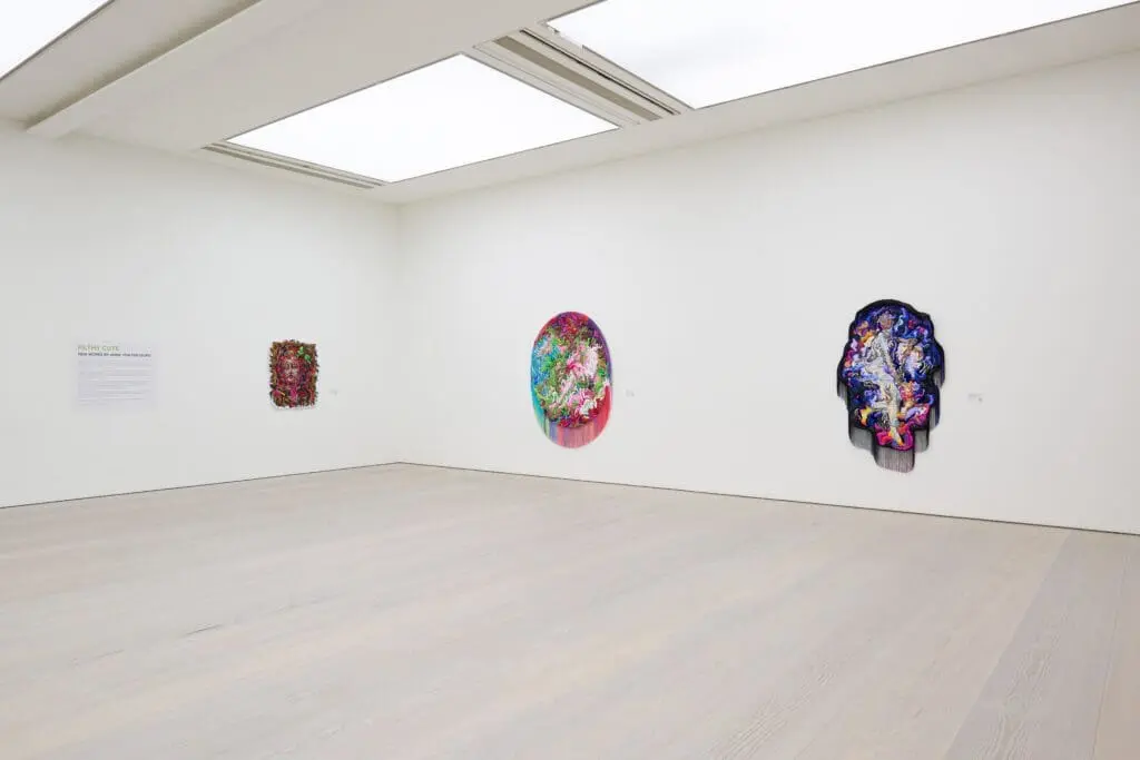 Installation view of Anne von Freyburg's exhibition at Saatchi Gallery, 'Filthy Cute', 2025. 