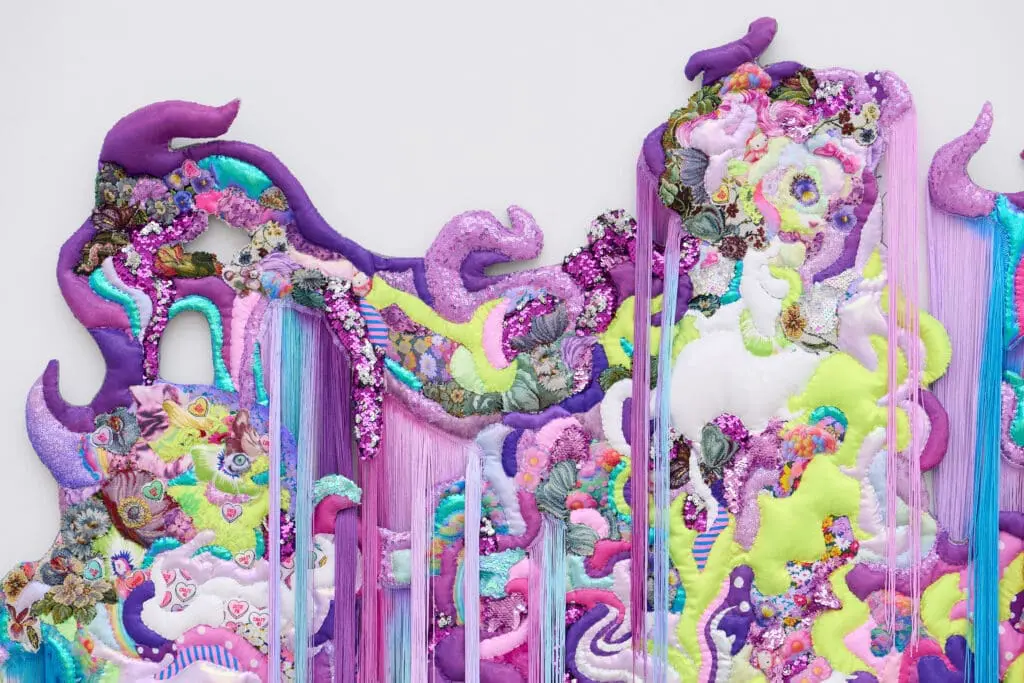 Installation view of Anne von Freyburg's exhibition at Saatchi Gallery, 'Filthy Cute', 2025. 