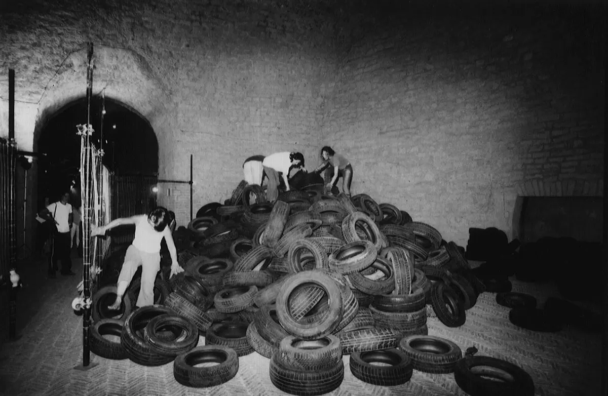 Image of Allan Kaprow, Yard. Courtesy Fondazione Morra, Naples