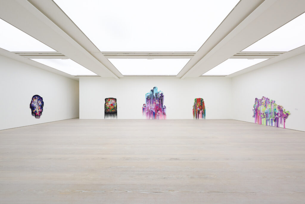 Installation view of Anne von Freyburg's exhibition at Saatchi Gallery, 'Filthy Cute', 2025. 