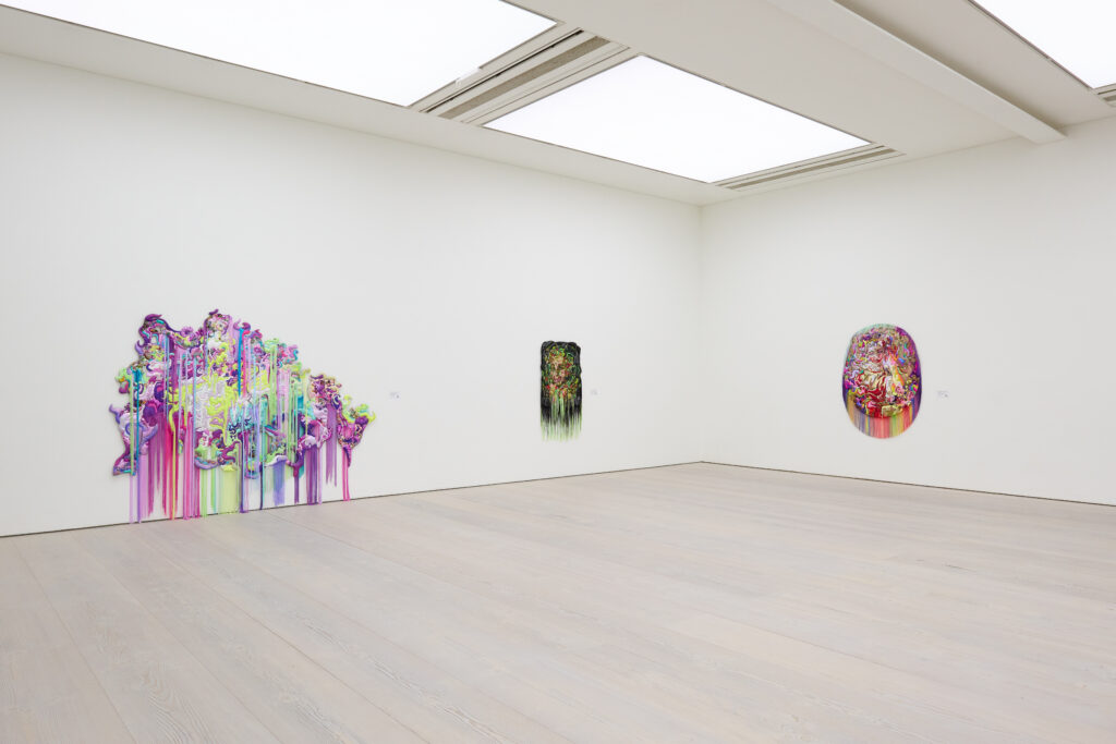 Installation view of Anne von Freyburg's exhibition at Saatchi Gallery, 'Filthy Cute', 2025. 