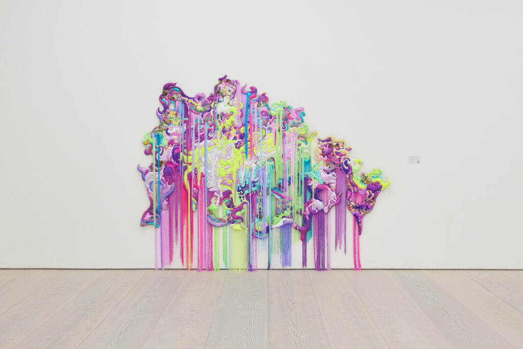 Installation view of Anne von Freyburg's exhibition at Saatchi Gallery, 'Filthy Cute', 2025. 