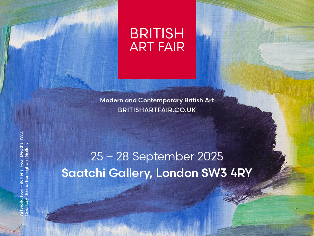 Promotional imagery for British Art Fair Saatchi Gallery 2025 taken from BAF 2024.